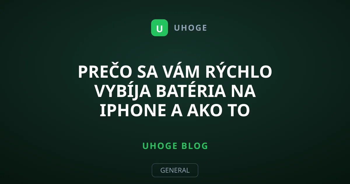 Prečo sa vám rýchlo vybíja batéria na iPhone a ako to vyriešiť
